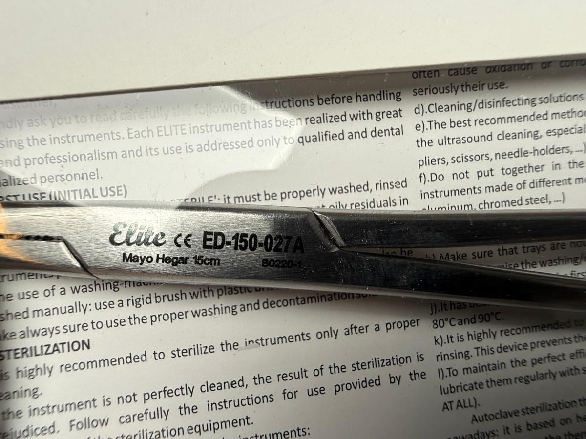 15 stk MedixDent Elite nåleholdere – Mayo-Hegar og Crile-Wood