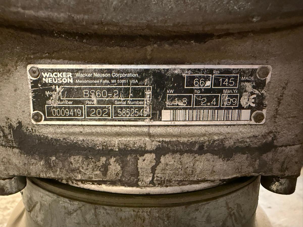 2009 Wacker Neuson BS60-2i vibrostamper