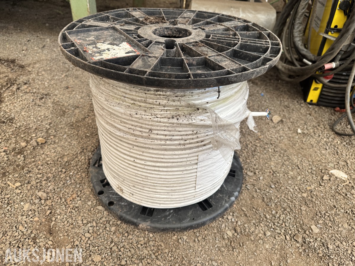 Kabeltrommel 1000 m hvit signalkabel 2,5 mm² - flerleder