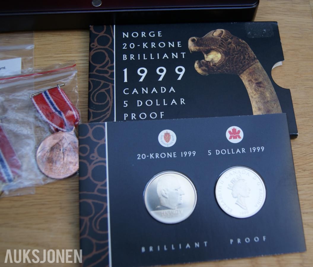 Norske 17.mai medaljer med bånd - Ulike Minnemynter!