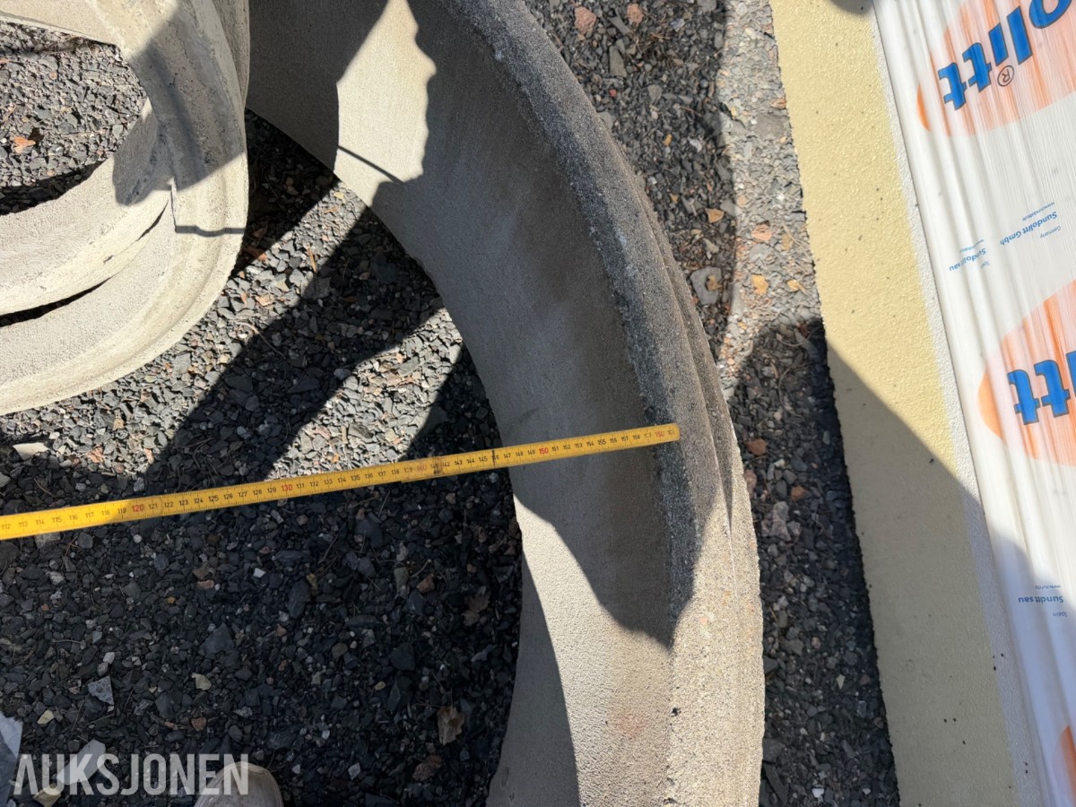 Betongkummer Ø160/80 cm med tilhørende justeringsringer