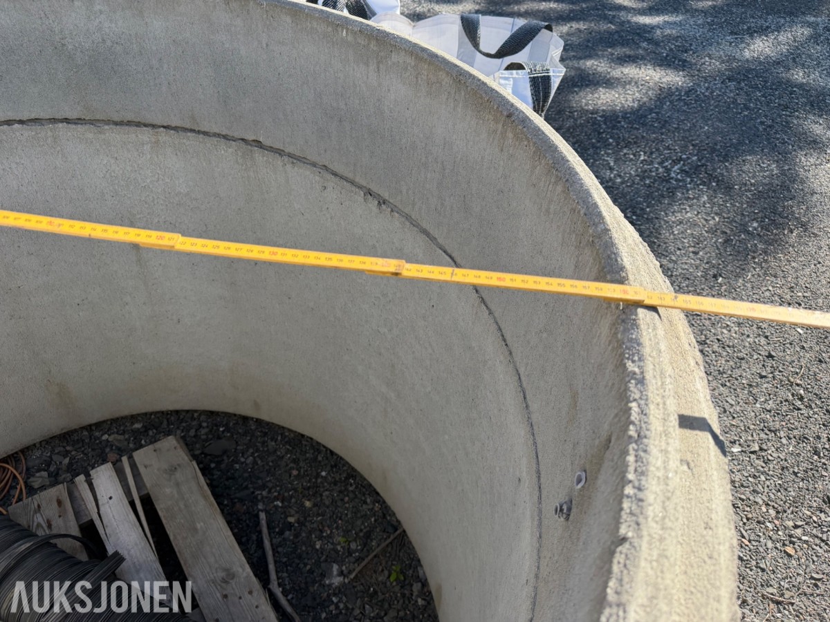 Betongkummer Ø160/80 cm med tilhørende justeringsringer