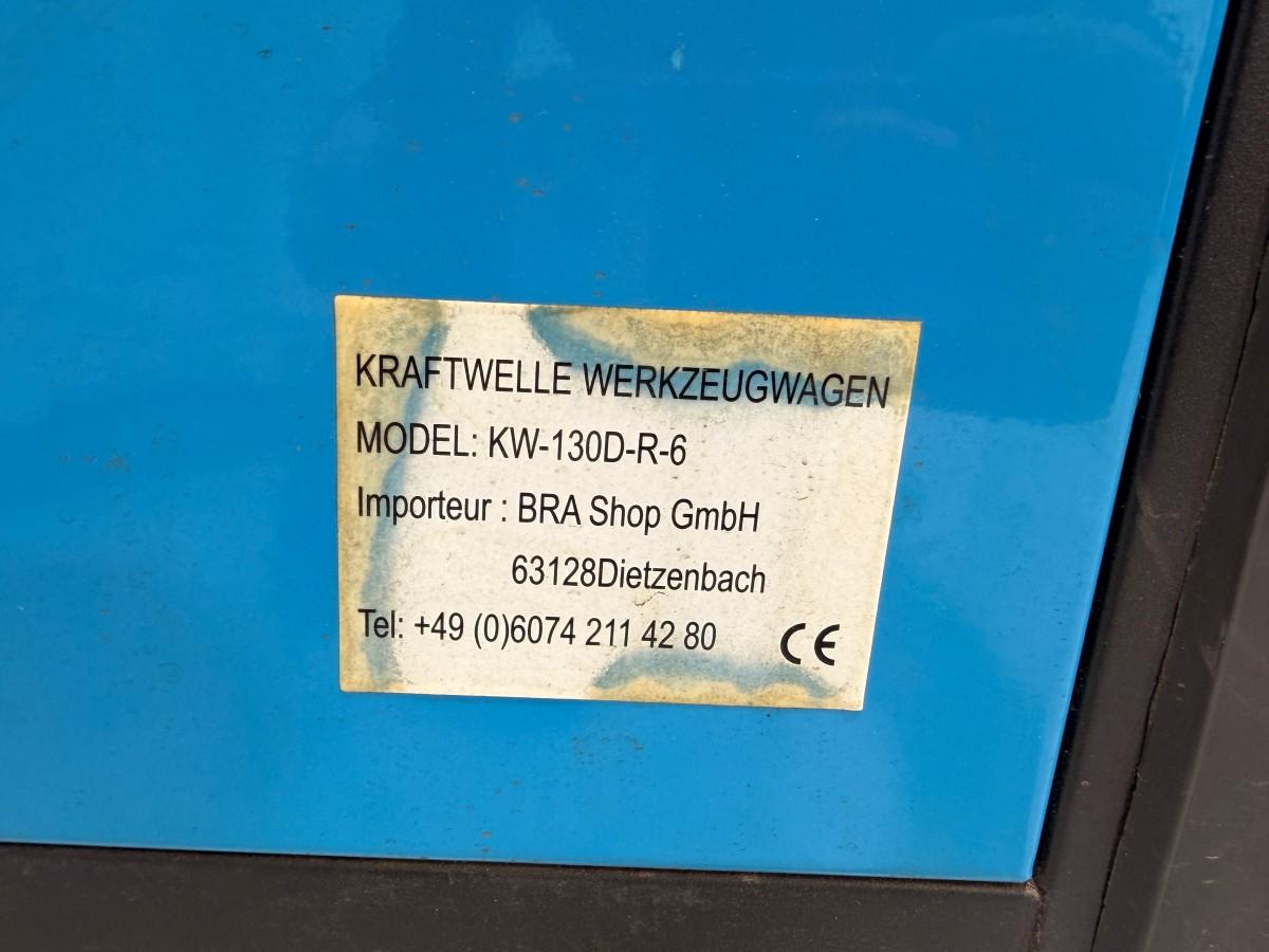 Kraftwelle verktøyvogn med håndverktøy og tilbehør