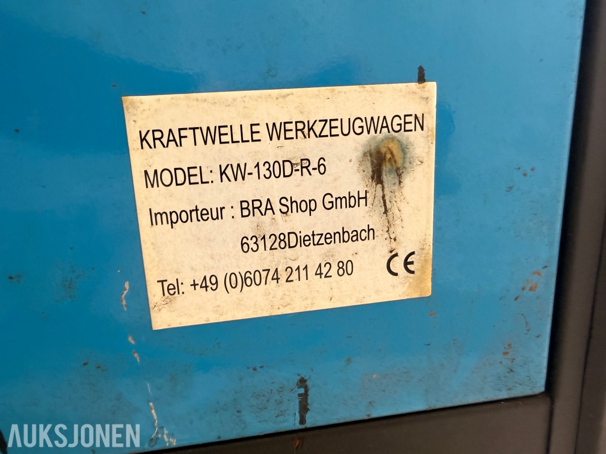 Kraftwelle KW-130D-R-6 verktøyvogn med verktøy