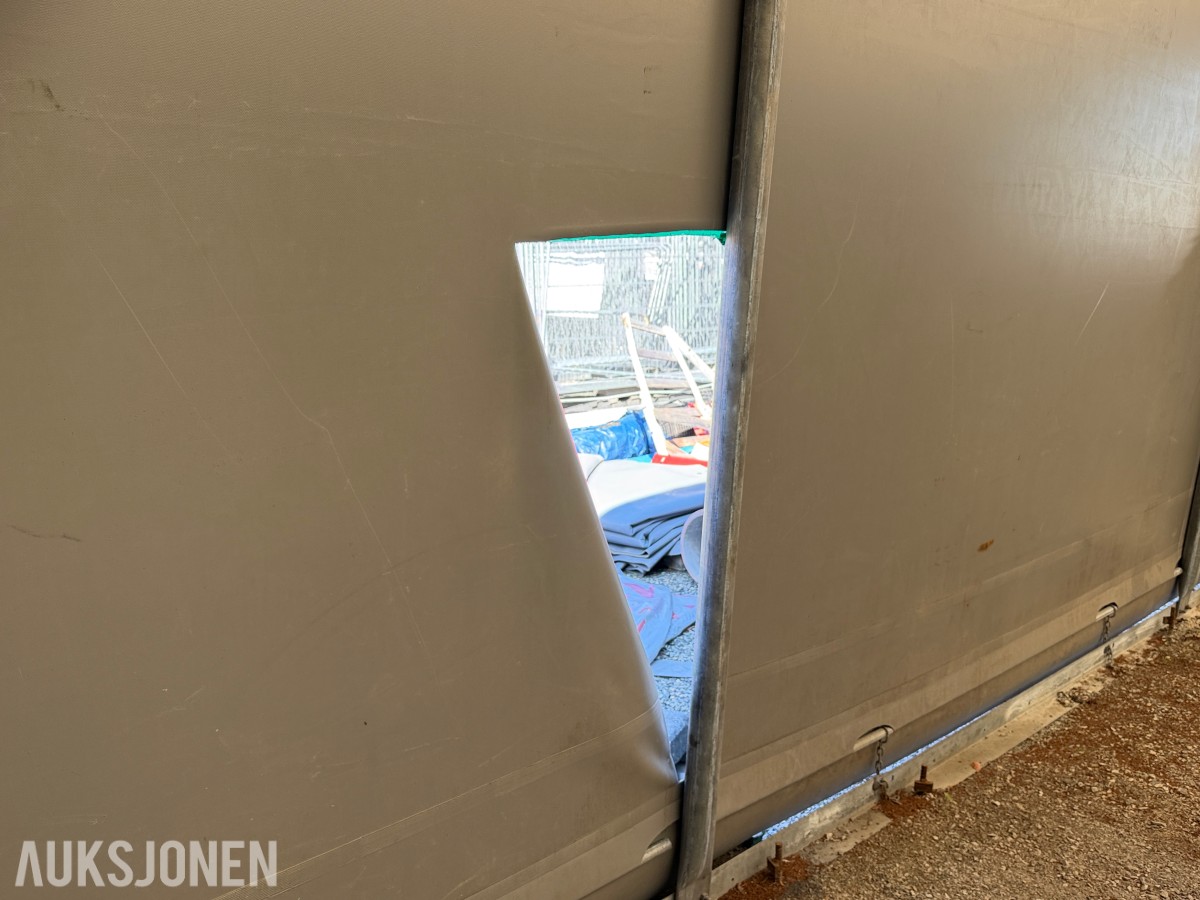 2014 RHA-Hall ventilert telt med elektrisk port / 10x21x3,35