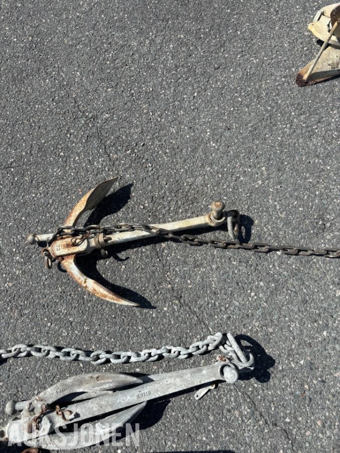 7 ankere i dvs vekt og størrelse