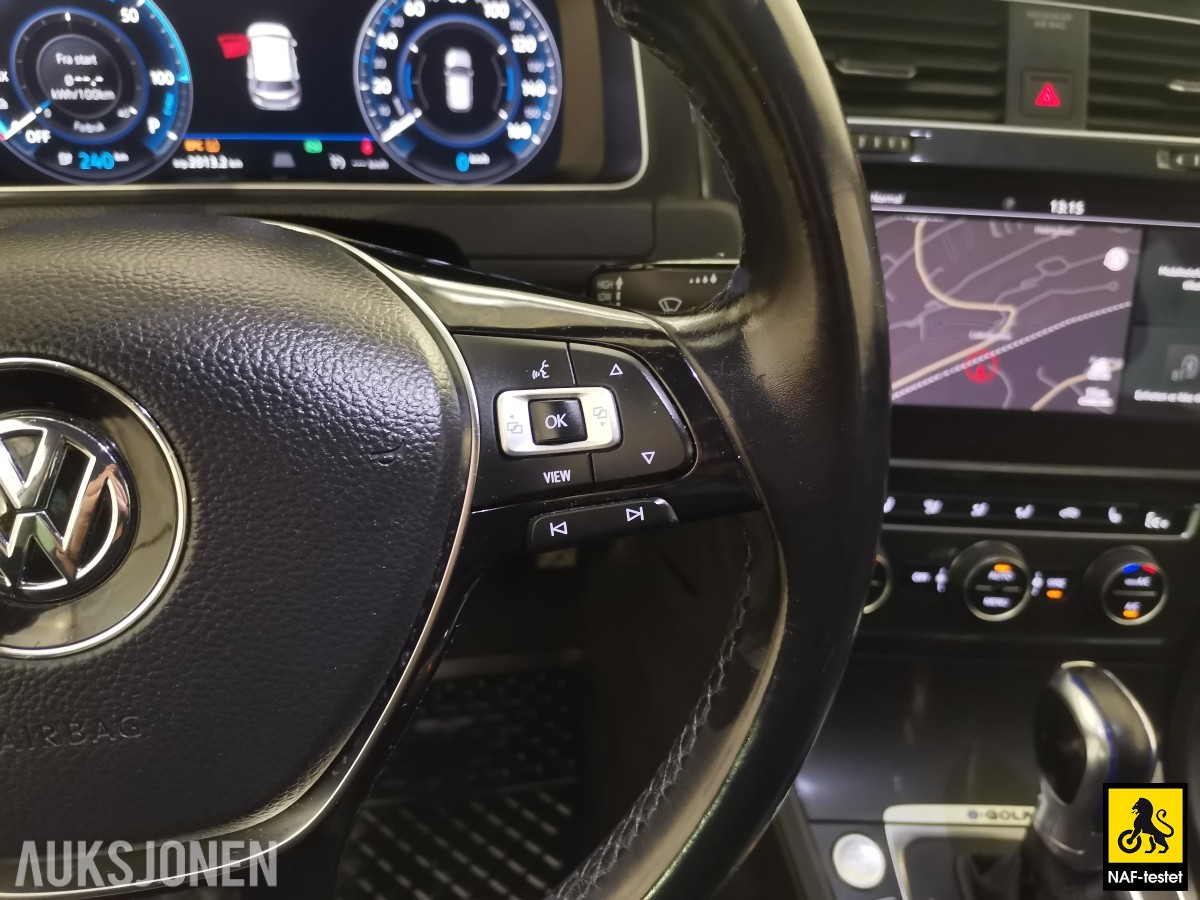 2019 Volkswagen E-GOLF 136 HK ACC VARMEPUMPE KAMERA LED SKINN FJERNLYSASSISTENT