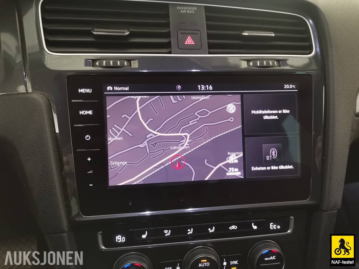 2019 Volkswagen E-GOLF 136 HK ACC VARMEPUMPE KAMERA LED SKINN FJERNLYSASSISTENT