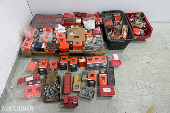 Festemateriell fra Hilti, Simpson Strong-Tie, Paslode, Würth m.fl.
