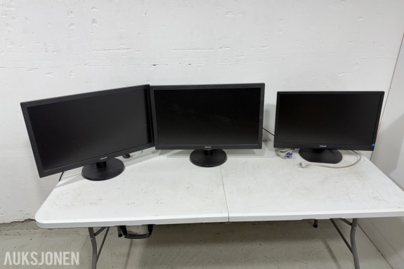 3 stk Philips LED PC-skjermer - 2 x 273V5LHAB/00 og 1 x 241S4L