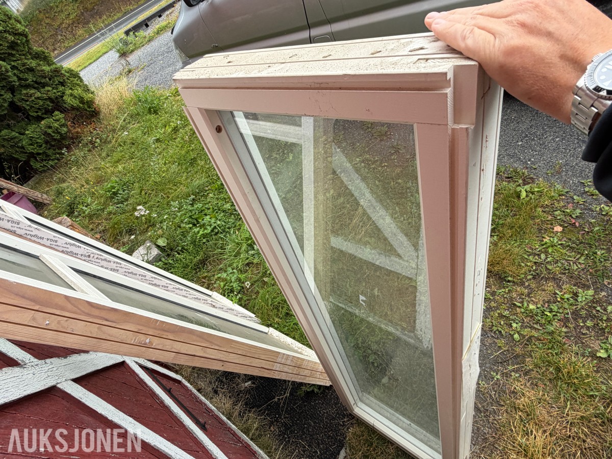 4 stk. vinduer Fastkarm / Hvite