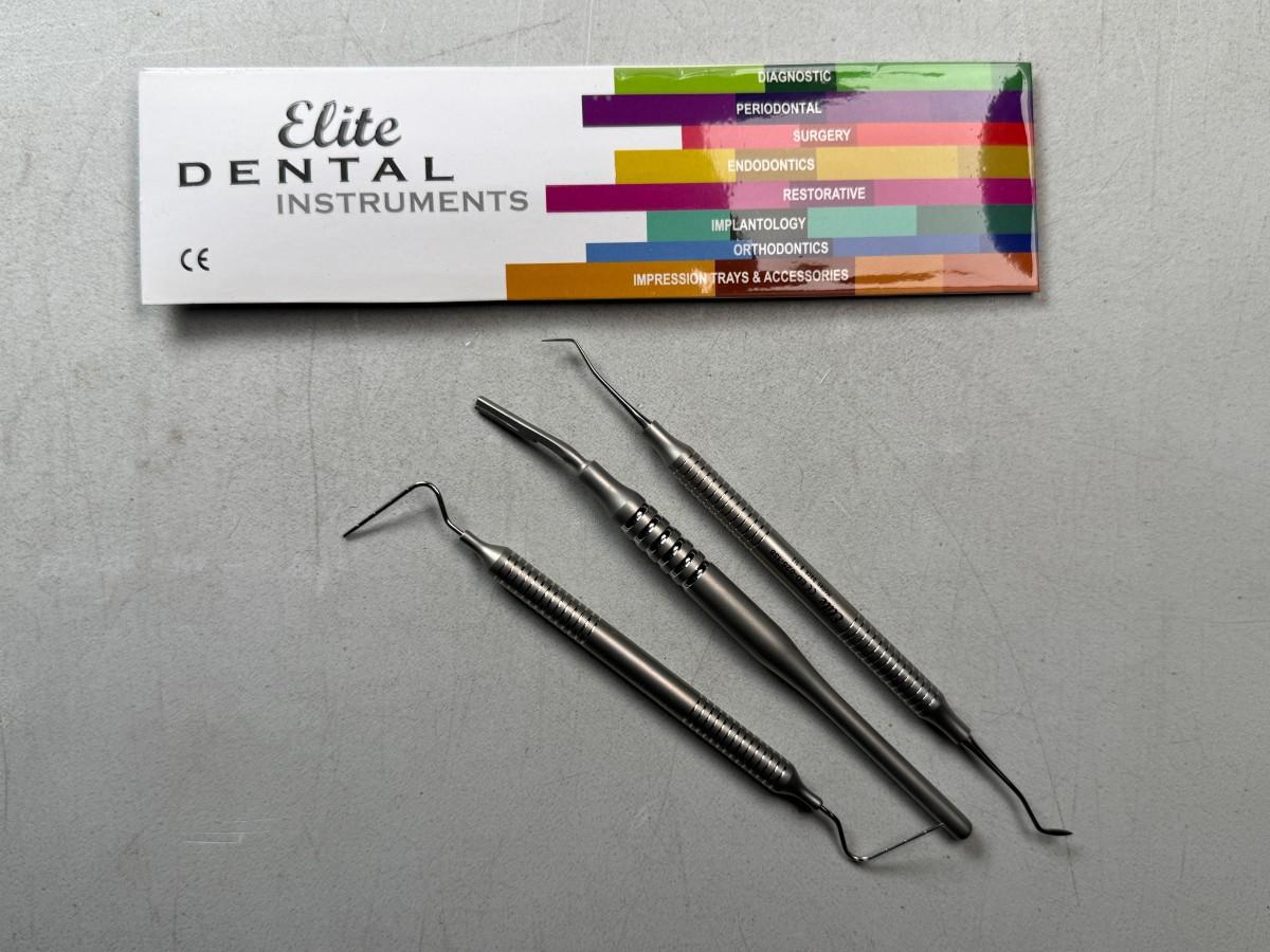 13 stk MedixDent Elite endodontiske og restorative dentalinstrumenter