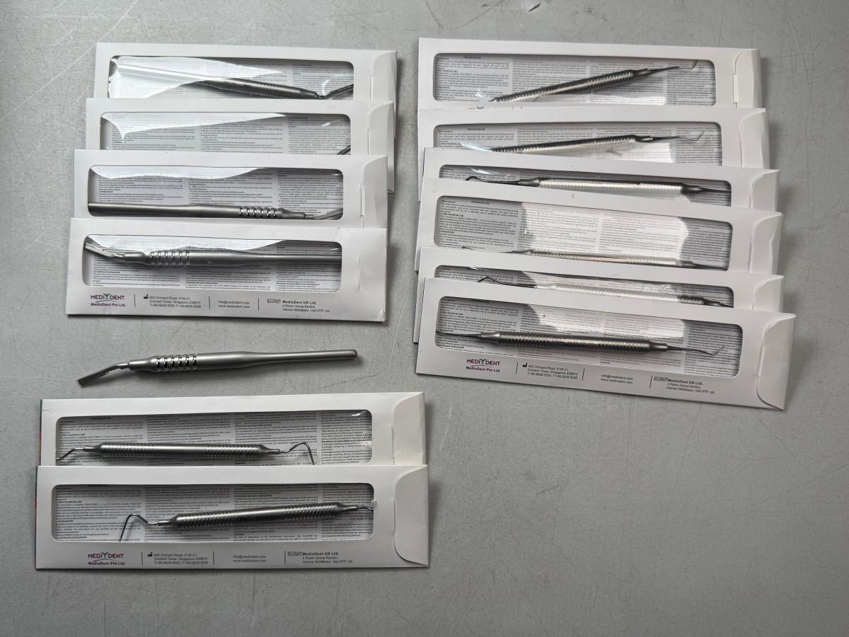 13 stk MedixDent Elite endodontiske og restorative dentalinstrumenter