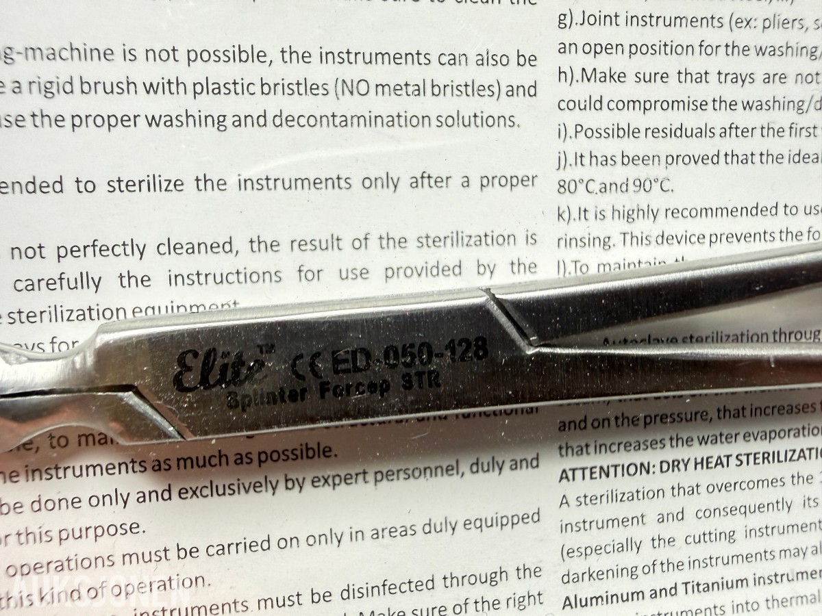 9 stk MedixDent Elite splinter forceps ED-050-128 / ED-050-129