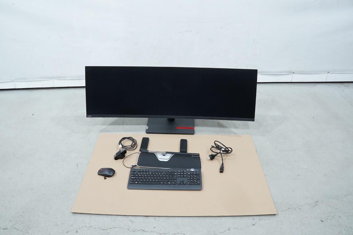 2024 Lenovo ThinkVision P49w-30 49 tommer ultrawide skjerm med tilbehør
