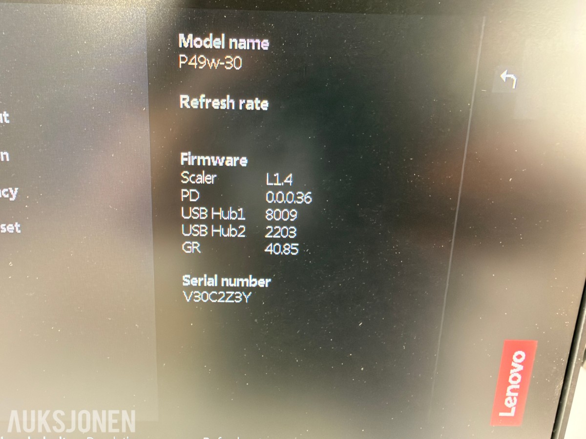 2024 Lenovo ThinkVision P49w-30 49 tommer ultrawide skjerm med tilbehør