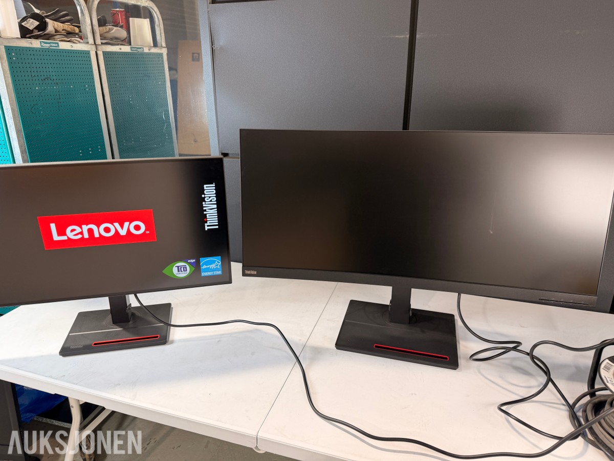 Lenovo ThinkVision - P34w-20 og P27h-20 skjermer med tilbehør