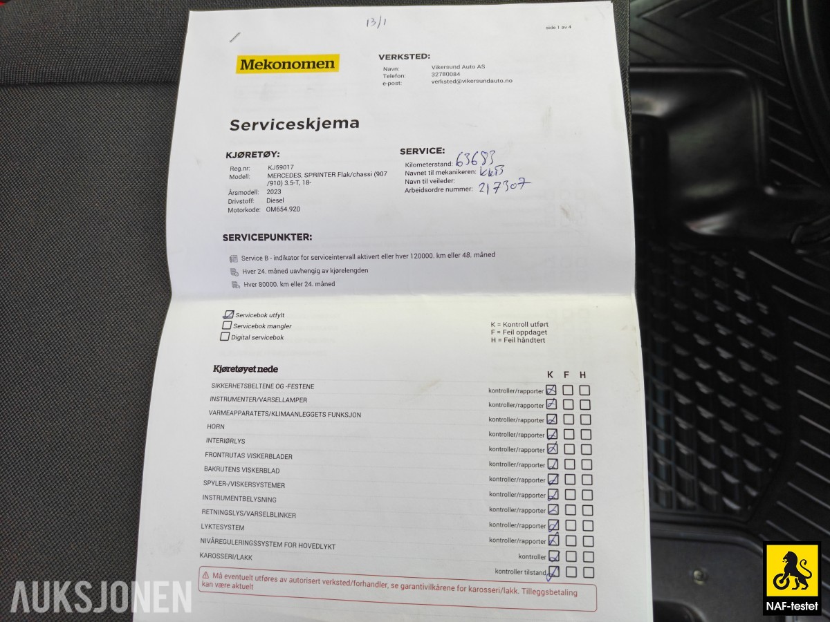 2023 Mercedes-Benz Sprinter HENGERFESTE VARMER ACC KAMERA NAVI