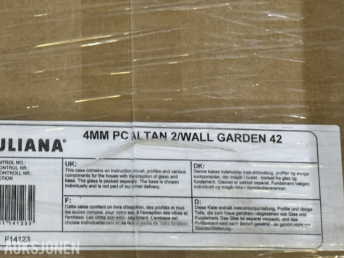 2 Stk Nytt Drivhus Juliana Altan | 2 -Ulakkert-4mm polykarbonat