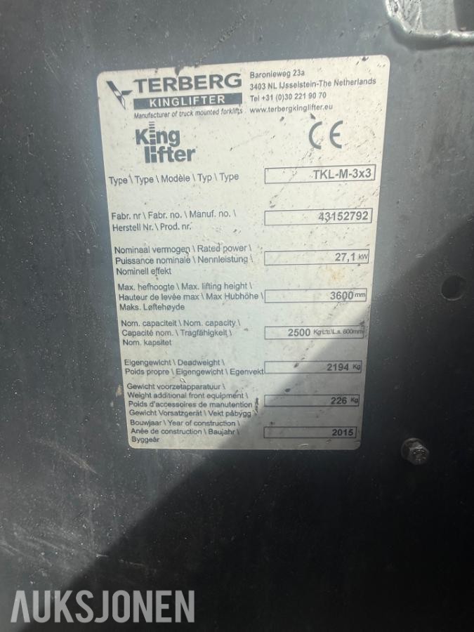 2015 Terberg king lifter TKL-M-3x3 - Servicer fulgt - mva fri