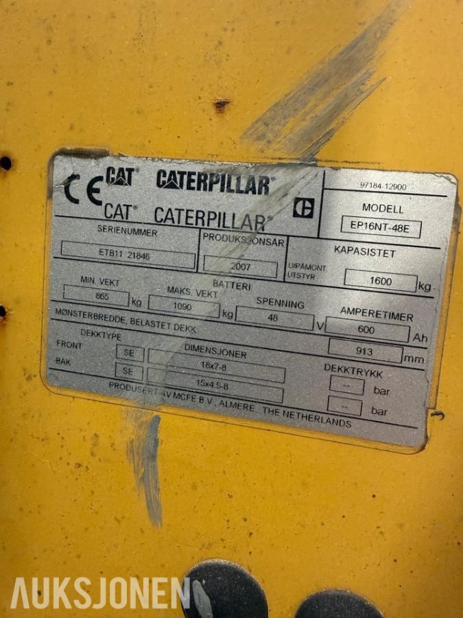 2007 Cat EP16NT-48 Gaffeltruck