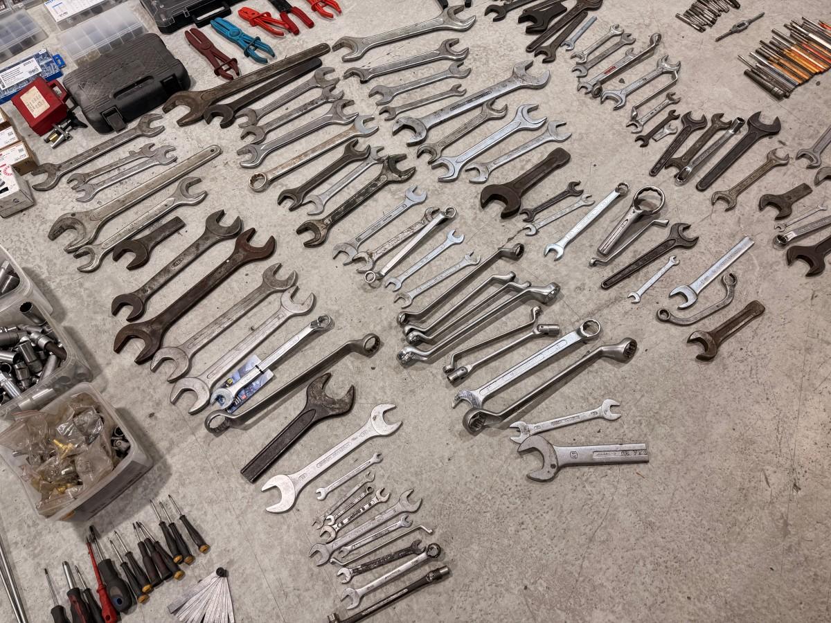 Stort parti håndverktøy og verkstedmateriell