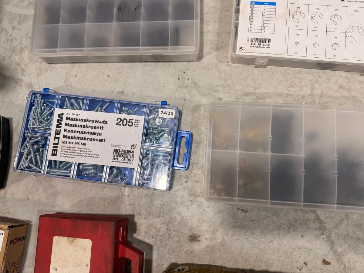 Stort parti håndverktøy og verkstedmateriell