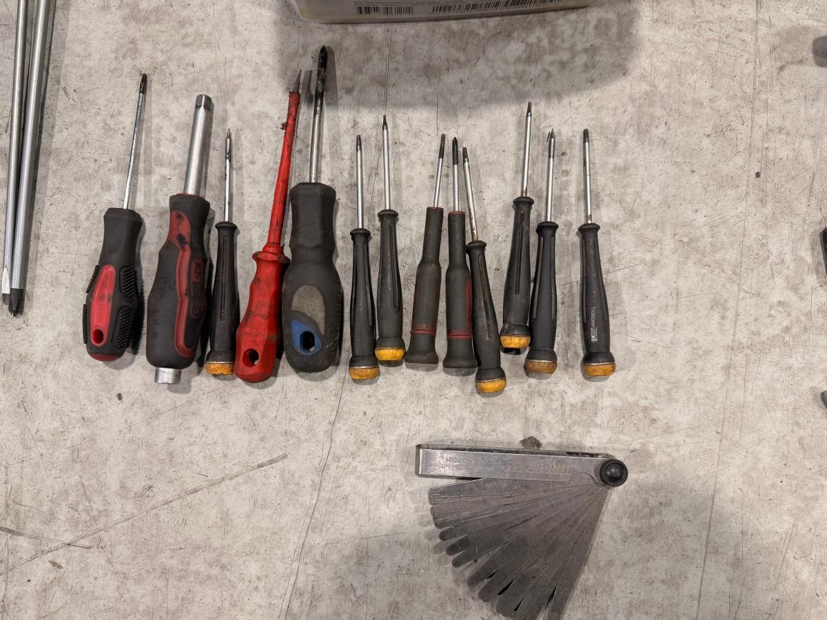 Stort parti håndverktøy og verkstedmateriell