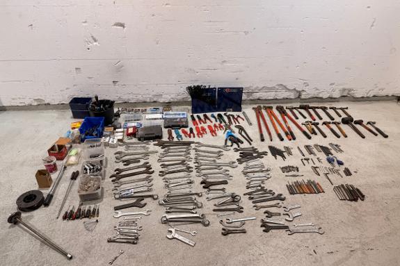 Stort parti håndverktøy og verkstedmateriell