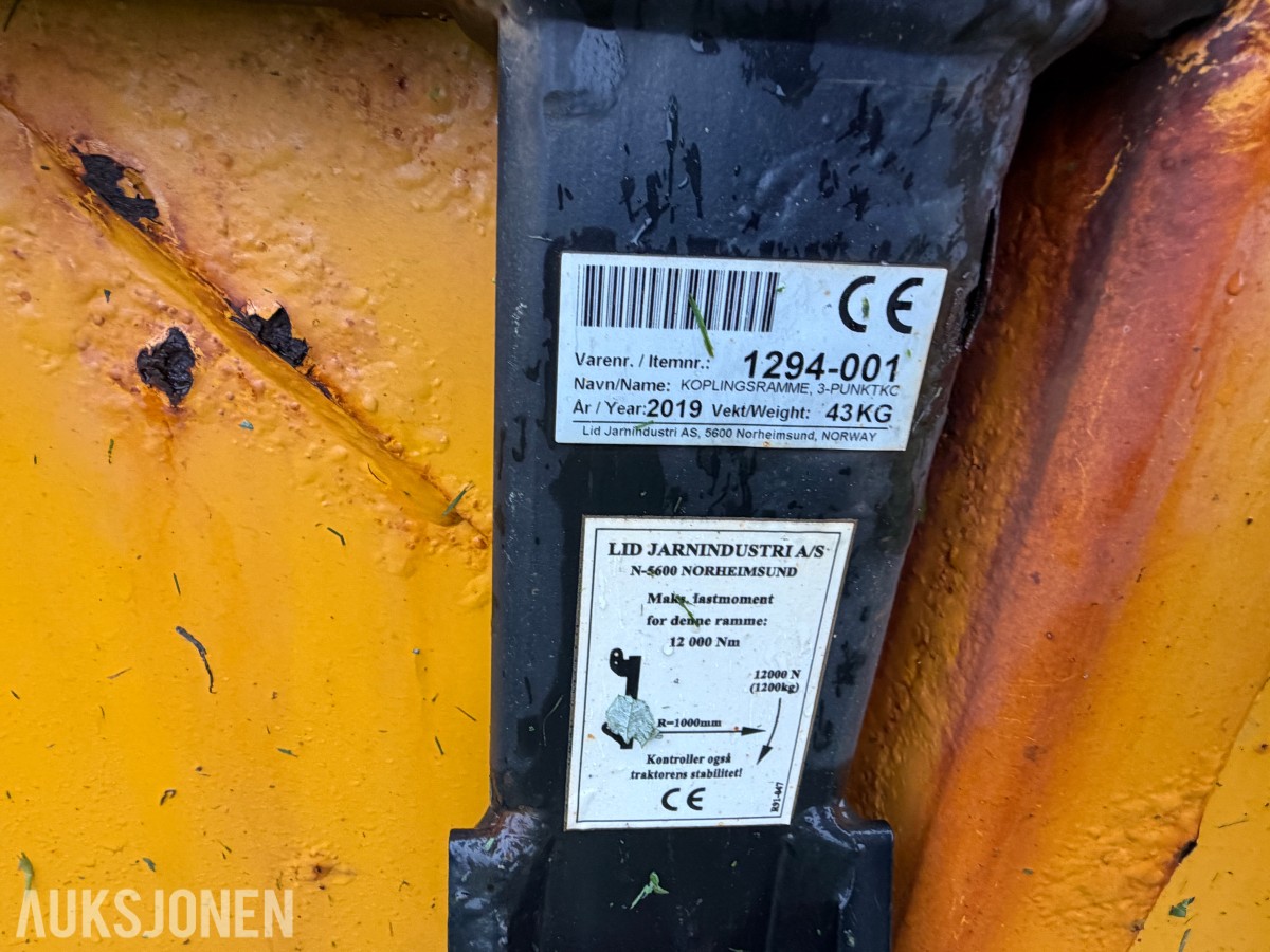 2019 Dalen 2034-U sandstrøer - koplingsramme - hydrauliske slanger