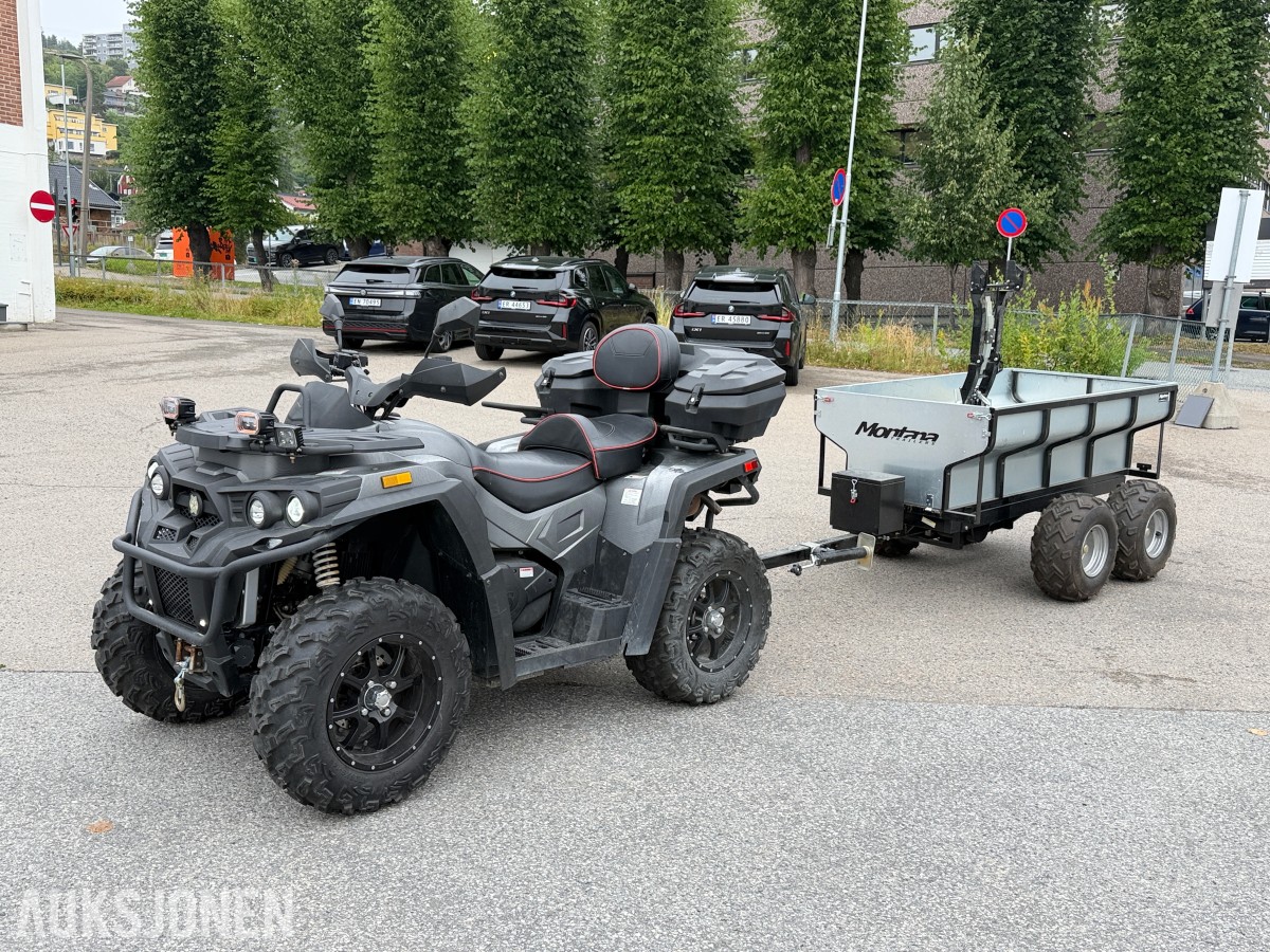 2020 Odes Assailant ATV med tipphenger og brøyteskjær