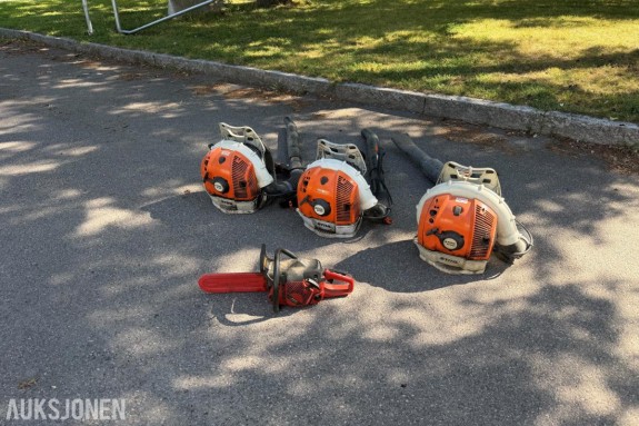 Stihl løvblåser og Jonsered motorsag