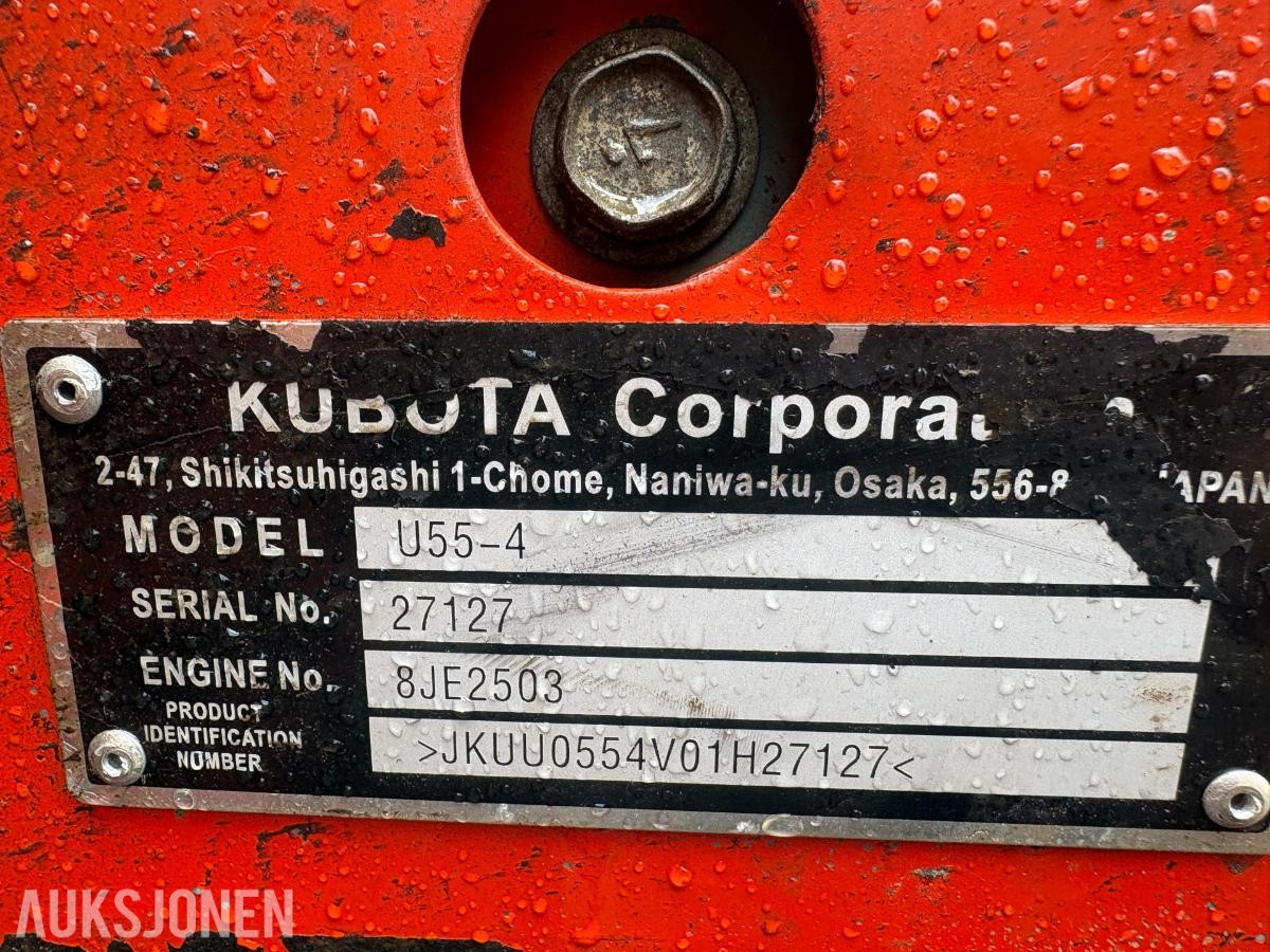 Kubota U55-4 STD minigraver