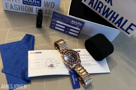 2024 Mark Fairwhale 0031 Herreklokke – Quartz – Komplett Sett – Som Ny