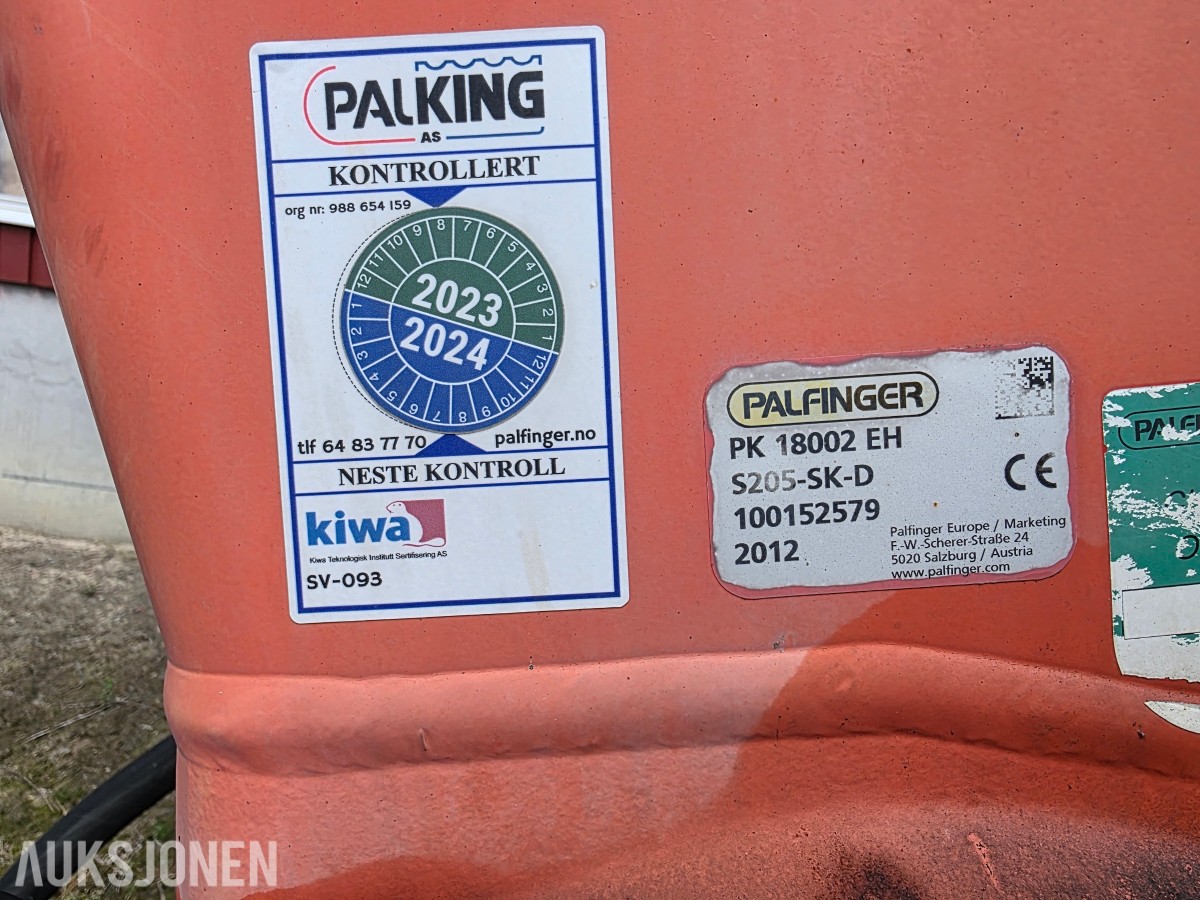 2012 Palfinger PK18002-EH power link plus til lastebil