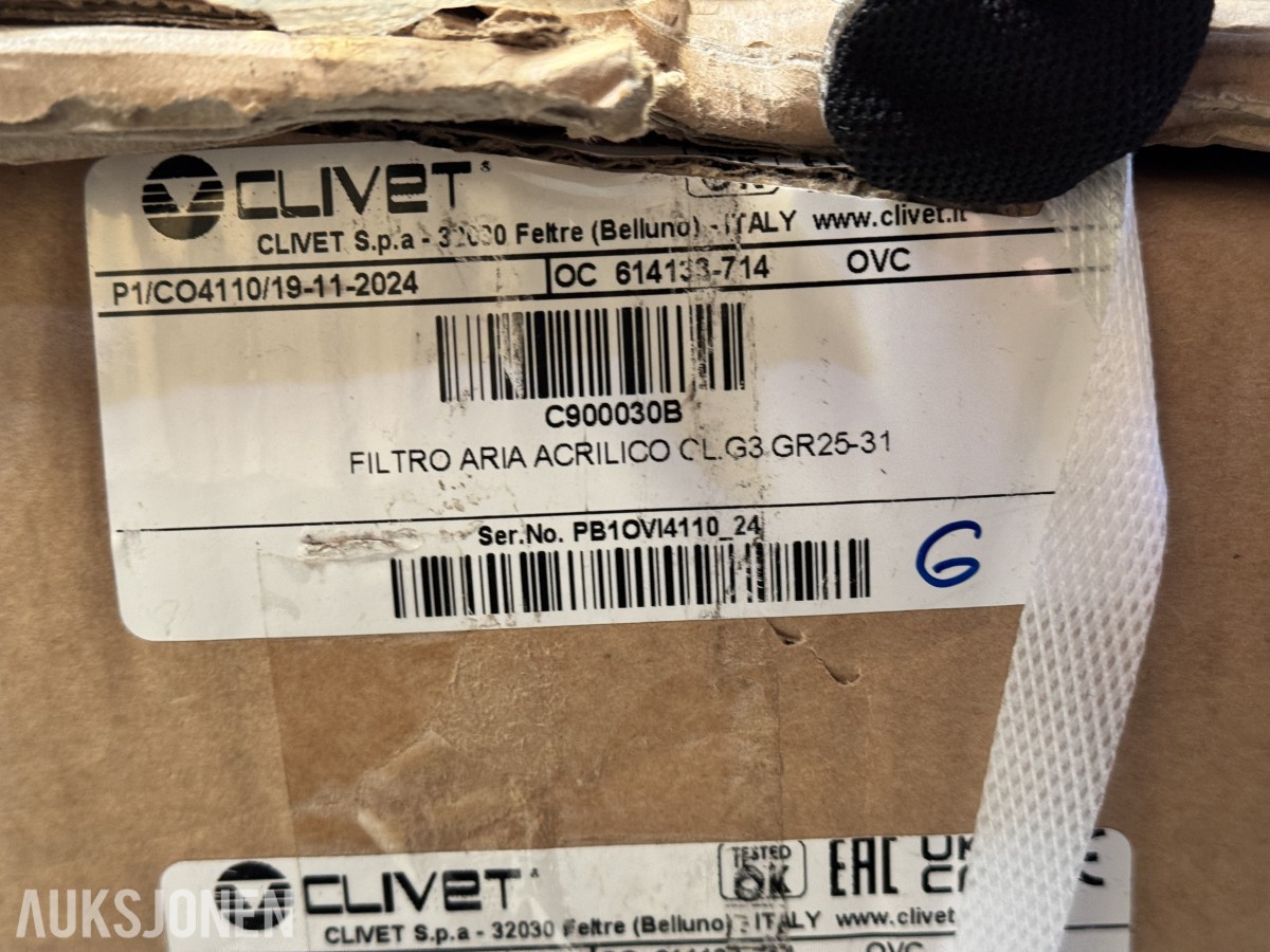 Parti Clivet HVAC-komponenter - viftekonvektor ELFORoom2 med tilbehør