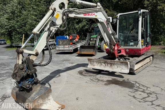 2011 Takeuchi TB250 gravemaskin - SMP Tiltrotator - S40 hydraulisk hurtigfeste - Pusseskuffe