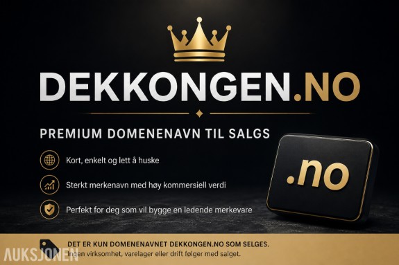 Dekkongen.no – Premium domenenavn til salgs