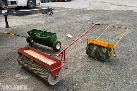 Gandy 36H13 Turf Tender 36" fallspreder og 2 trommelspredere