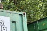 10 fots stålcontainer med verktøy og materiell