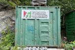10 fots stålcontainer med verktøy og materiell