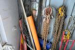 10 fots stålcontainer med verktøy og materiell