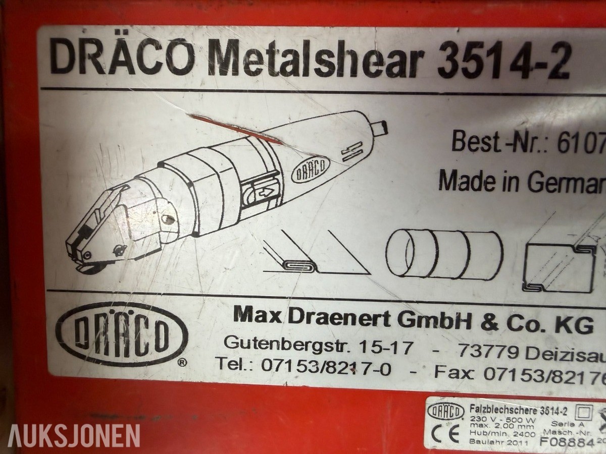 Hilti boltepistol, Bosch formsakser, Draco rørkutter m/m.