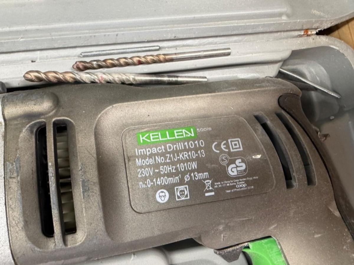 Hilti boltepistol, Bosch formsakser, Draco rørkutter m/m.