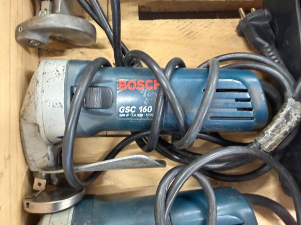 Hilti boltepistol, Bosch formsakser, Draco rørkutter m/m.