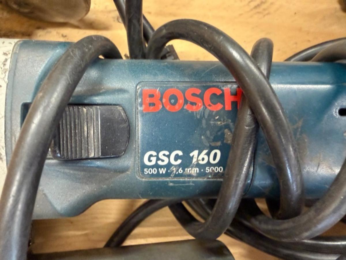 Hilti boltepistol, Bosch formsakser, Draco rørkutter m/m.