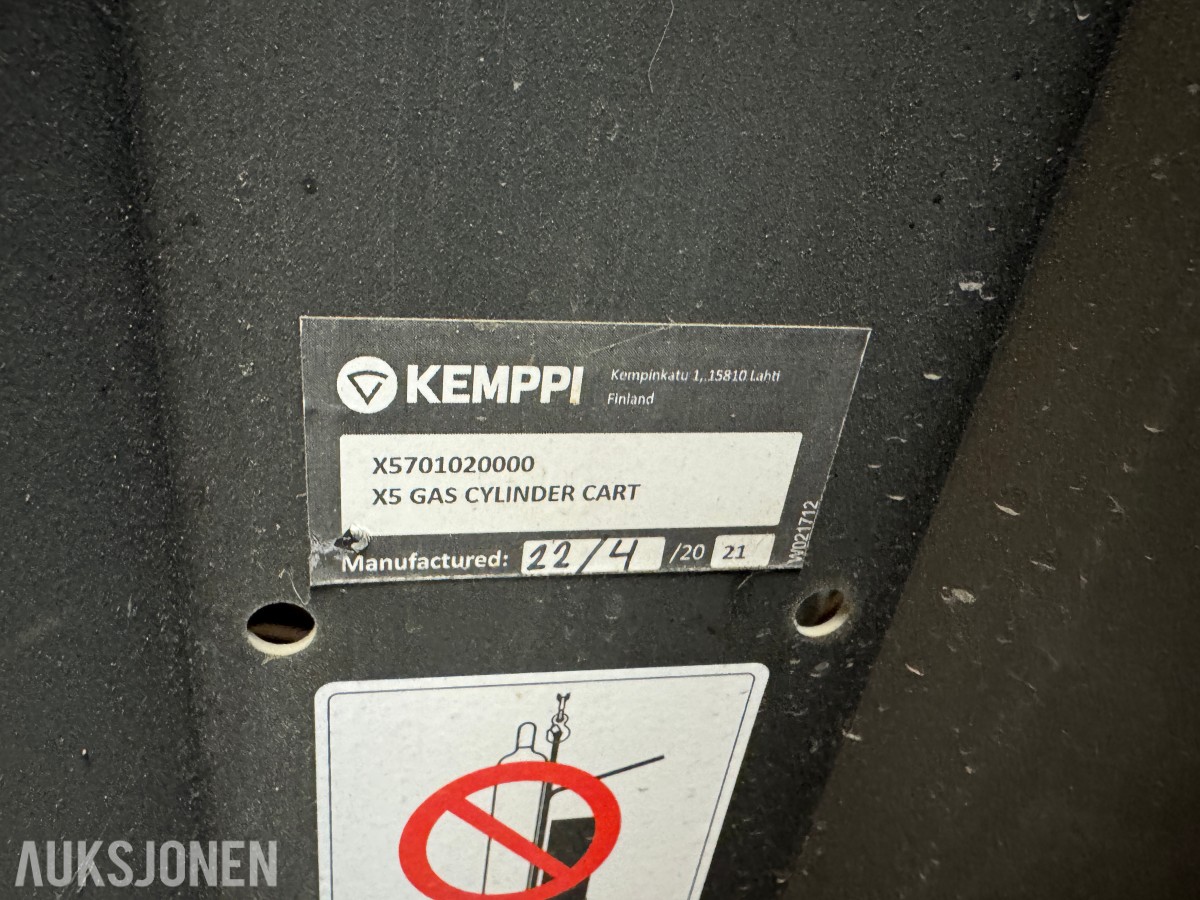  KEMPPI X5 SVEISEANLEGG MED X5 COOLER OG GASSFLASKEVOGN