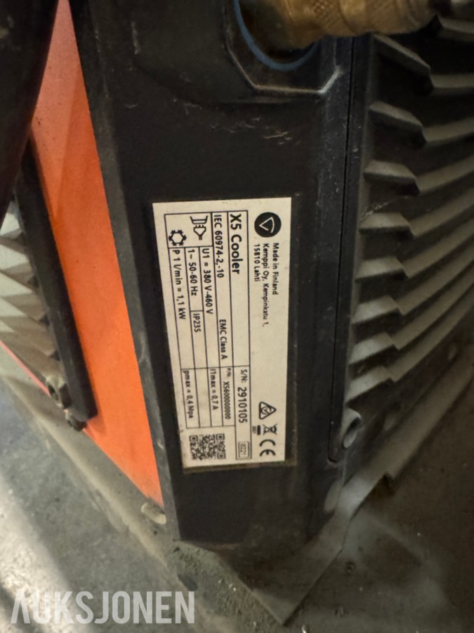  KEMPPI X5 SVEISEANLEGG MED X5 COOLER OG GASSFLASKEVOGN