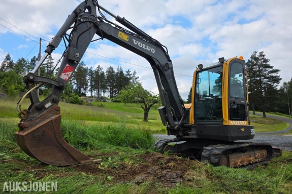 2007 Volvo ECR58 Plus Minigraver med Pusseskuffe, graveskuffe og smalskuffe - MVA FRI