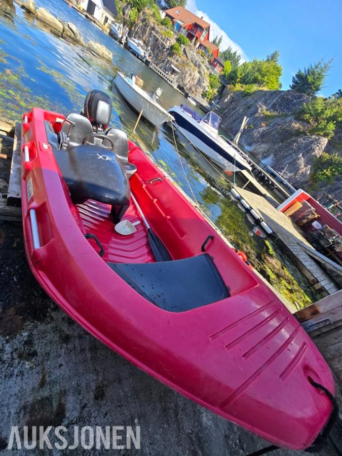 2008 River 350xr båt med firtakter Mercury